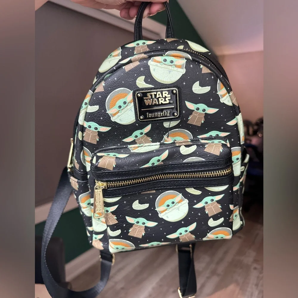 Baby Yoda Disney Loungefly Backpack - Picture 2 of 3